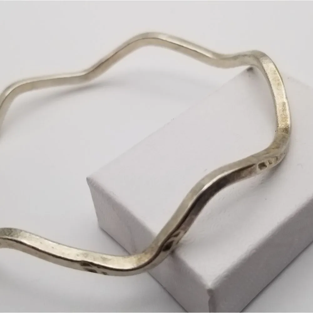 Sterling silver concave bracelet solid silver jewelry fine luxury 13 gram. B401